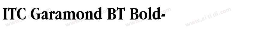 ITC Garamond BT Bold字体转换
